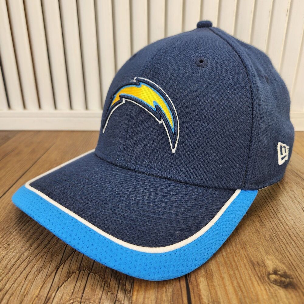 New Era 39thirty Los Angeles Chargers M/L Hat Navy Blue Thunderbolt NFL Team Cap